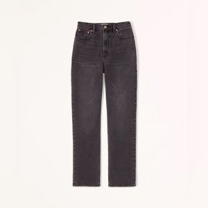 Abercrombie 90’s Straight Ultra High Rise Black Jeans
